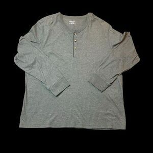 Untuckit Green Henley Long Sleeve Pullover Shirt Mens XL ‎ Made In Peru